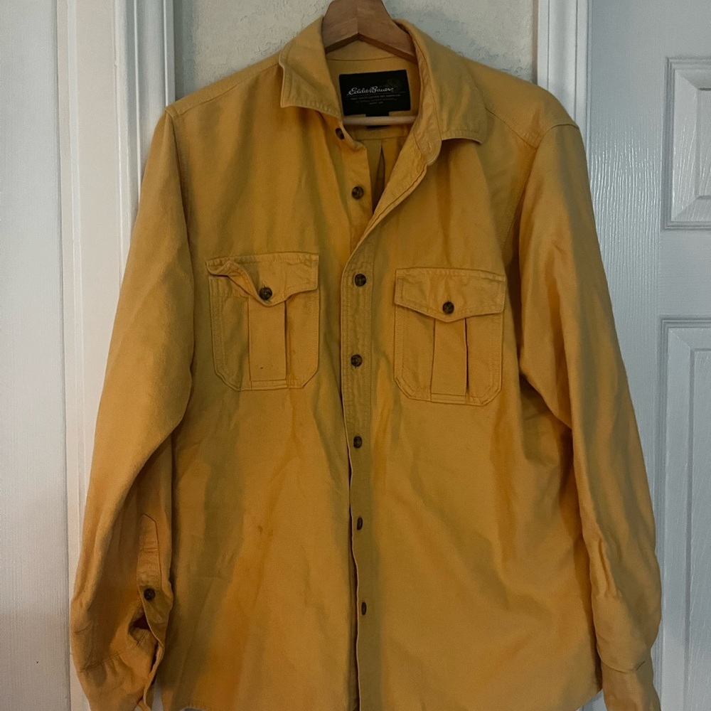 Eddie Bauer Men's Mustard Shirt Jacket